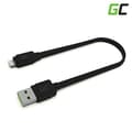 Miniatyrbillede 1 af 4: Green Cell KABGC03 USB-kabel 0,25 m USB A USB C Sort