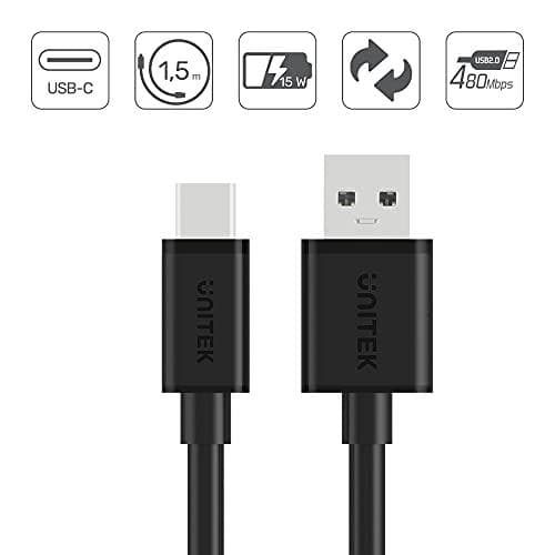 UNITEK C14067BK USB-kabel 1,5 m USB A USB C