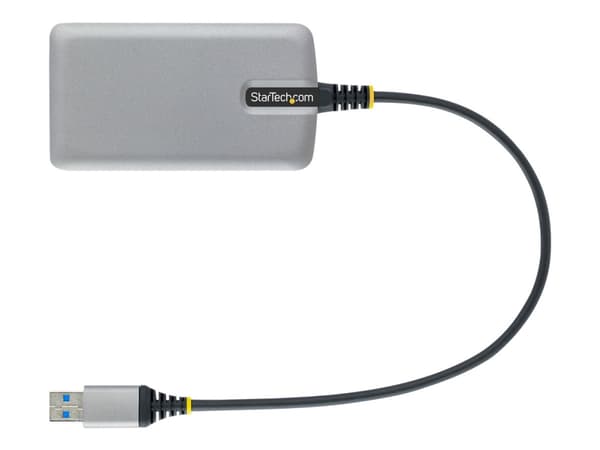 StarTech.com 4-Port USB Hub, USB 3.0 5Gbps, Bus Powered, USB-A to 4x USB-A Hub with Optional Auxiliary Power Input, Portable Desktop/Laptop USB Hub w