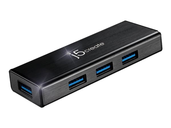 j5create JUH340 - Hubb - 4 x SuperSpeed USB 3.0 - skrivbordsmodell