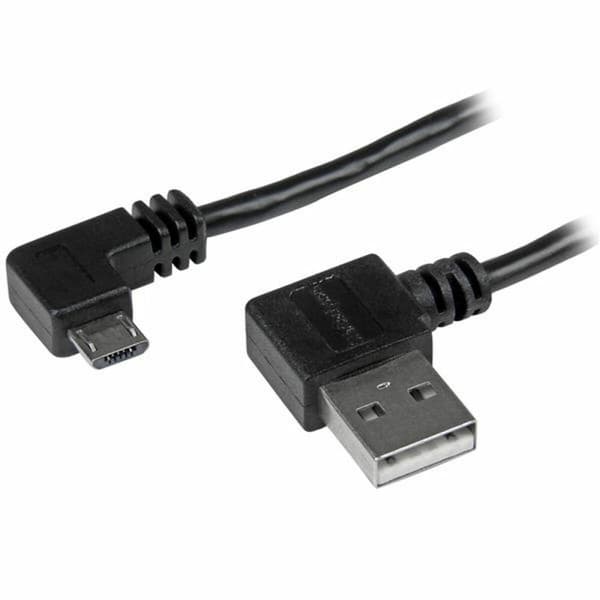 USB-kabel till mikro-USB Startech USB2AUB2RA2M         Svart