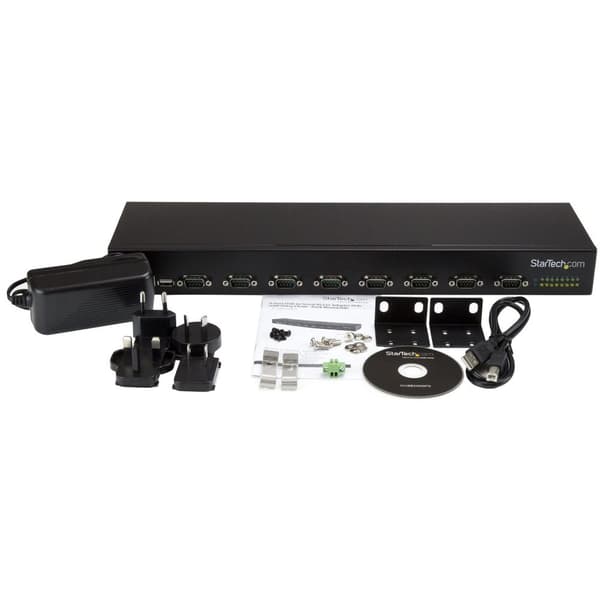 StarTech.com 8-ports USB til seriel adapterhub - USB til RS232 portadapter med Daisy Chain - Rackmonterbar - Seriel adapter - USB 2.0 - RS-232 x 8 - S
