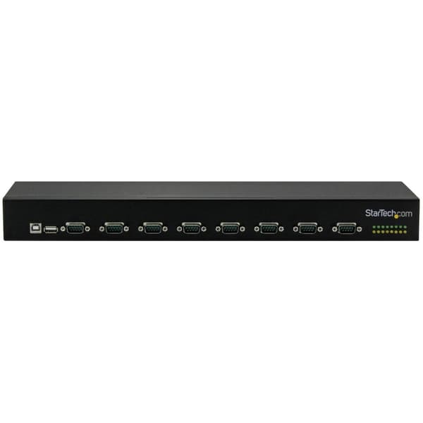 StarTech.com 8-ports USB til seriel adapterhub - USB til RS232 portadapter med Daisy Chain - Rackmonterbar - Seriel adapter - USB 2.0 - RS-232 x 8 - S