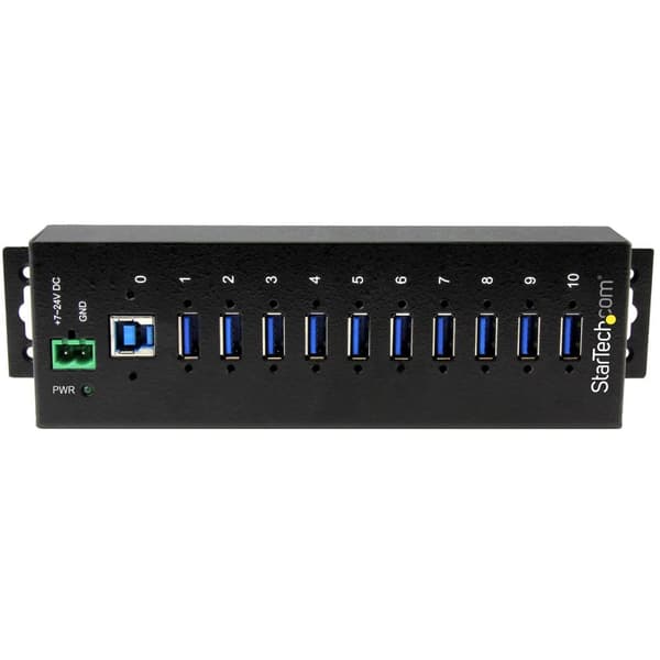 StarTech 10 Port Industrial USB 3.0 Hub - ESD og overspændingsbeskyttelse