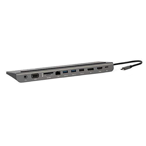 KRAMER KDOCK-4 USB-C HUB multiportadapter 2 USB 3.0, 1 USB 2.0, 1 ETHERNET, SD, OBALANSERAD STEREOUTGÅNG:4K@30 HDMI,4K@30 DP,VGA (91-00015999)