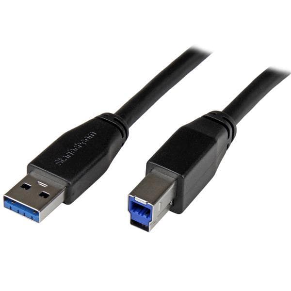 StarTech.com SuperSpeed USB3.0 A till B-kabel - M/M - USB-kabel - 9-polig USB Typ A (M) - 9-stift USB Typ B (M) - 10,0 m (USB3.0) - gjuten - Svart (US