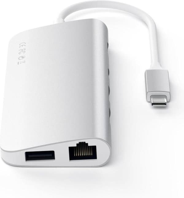Satechi TYPE-C Multimedie Adapter - Sølv