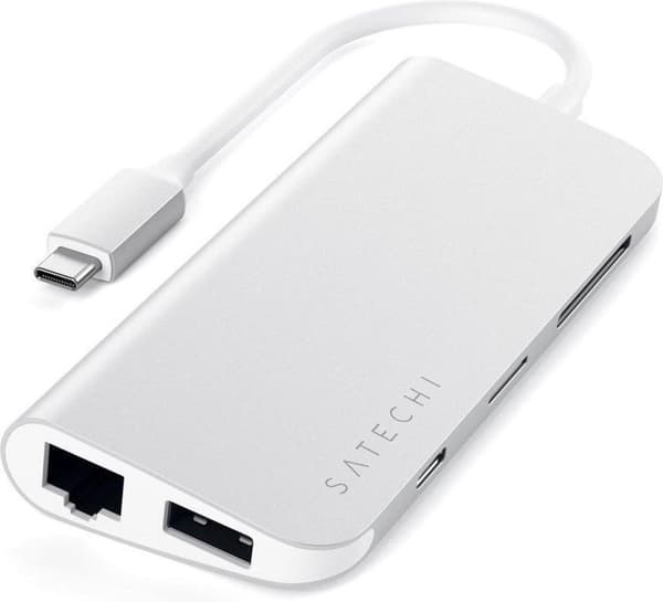 Satechi TYPE-C Multimedie Adapter - Sølv