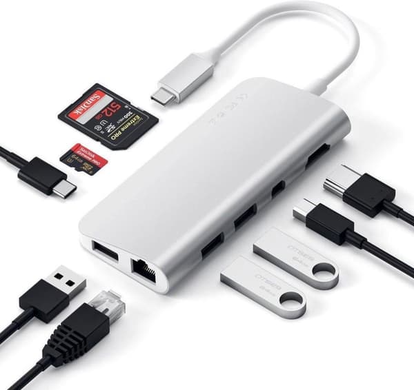 Satechi TYPE-C Multimedie Adapter - Sølv