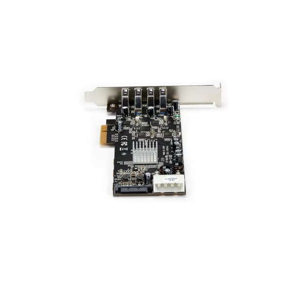 StarTech.com 4-porttinen USB3.0 SuperSpeed PCI Express -liitäntäkortti, jossa on 4 5Gb/s-kanavaa ja UASP - SATA/LP4-virtalähde - USB-sovitin - PCI Exp