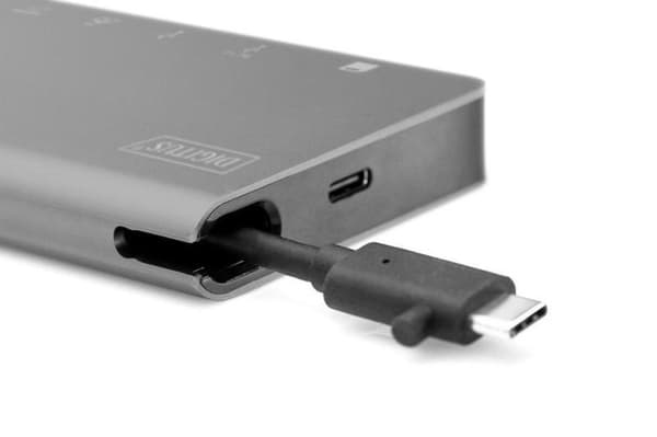 Digitus DA-70877 Notebook Dock & Port Replicator Kabelansluten USB 3.2 Gen 1 (3.1 Gen 1) Typ-C Grå