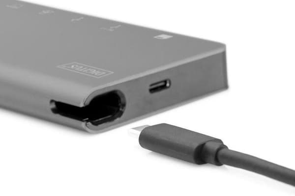 Digitus DA-70877 Notebook Dock & Port Replicator Kabelansluten USB 3.2 Gen 1 (3.1 Gen 1) Typ-C Grå