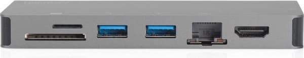 Digitus DA-70877 Notebook Dock & Port Replicator Kabelansluten USB 3.2 Gen 1 (3.1 Gen 1) Typ-C Grå