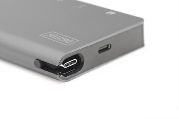 Digitus DA-70877 Notebook Dock & Port Replicator Kabelansluten USB 3.2 Gen 1 (3.1 Gen 1) Typ-C Grå