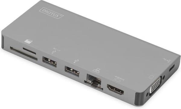 Digitus DA-70877 Notebook Dock & Port Replicator Kabelansluten USB 3.2 Gen 1 (3.1 Gen 1) Typ-C Grå