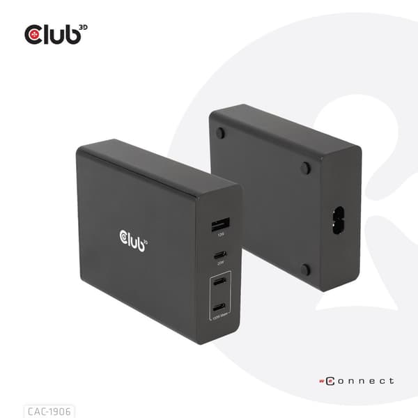 Club 3D CAC-1906 - Virtalähde - AC 100-240V - 132 Watt - Lähtöliittimet: 4