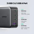 Miniatyrbillede 3 af 9: Ugreen - 4 i 1 GaN-stik - 100W oplader med USB C og USB A - Space Grey