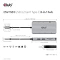 Miniatyrbild 6 av 9: Club 3D Club3D - Dockningsstation - USB-C 3.2 Gen 1 / Thunderbolt 3 - HDMI - GigE (CSV-1593)
