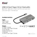 Miniatyrbild 9 av 9: Club 3D Club3D - Dockningsstation - USB-C 3.2 Gen 1 / Thunderbolt 3 - HDMI - GigE (CSV-1593)
