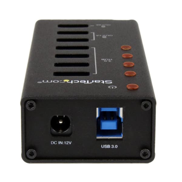 StarTech 4 Port USB3.0 Hub m - 3 dedikerede opladningsporte (2x1A & 1x2A) - Hub - 4 x SuperSpeed USB3.0 - Desktop (ST4300U3C3)