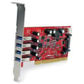 Miniatyrbillede 2 af 5: StarTech.com 4 Port USB3.0 PCI Interface Card - PCI SuperSpeed USB3.0 Controller Card - USB Adapter - PCI-X Low Profile - USB3.0 x 4 - Rød (PCIUSB3S4)