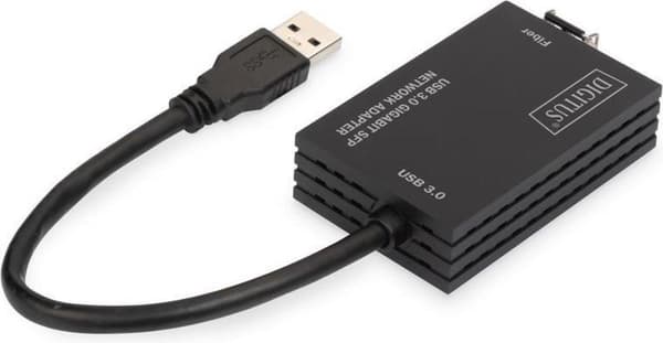 Digitus dator, fiberoptik, bärbar dator, USB 3.2 Gen 1 (USB 3.0), nätverksadapter [1x USB - 1x SFP-kortplats] DN-3026