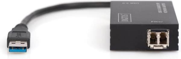 Digitus dator, fiberoptik, bärbar dator, USB 3.2 Gen 1 (USB 3.0), nätverksadapter [1x USB - 1x SFP-kortplats] DN-3026
