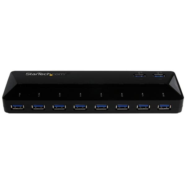 10-portars USB 3.0 Hub med laddnings-/synkroniseringsportar