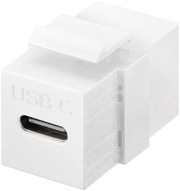 Keystone-modul USB-C™-kontakt, USB 3.2 Gen 2 (10 Gbit/s), vit