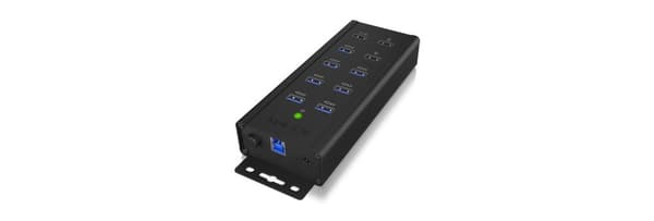 Hub 7-portars IcyBox USB 3.0 IB-HUB1703-QC3 inkl. 3 lådöppningar