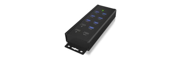 Hub 7-portars IcyBox USB 3.0 IB-HUB1703-QC3 inkl. 3 lådöppningar