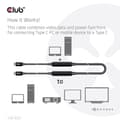 Pikkukuva 6 / 10: Club 3D CAC-1535 USB 3.2 GEN 2 Type-C–C aktiivinen kaksisuuntainen kaapeli 8K60HZ Data 10GBPS ja PD