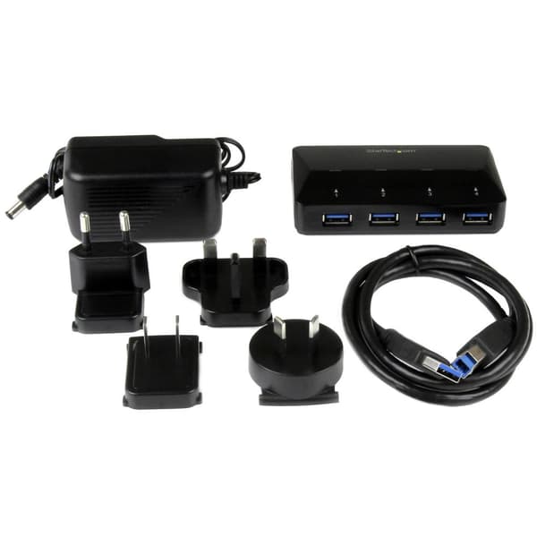 4-portars USB 3.0 Hub plus 2,4A laddningsport