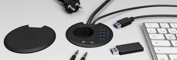 Hub 4-Port IcyBox USB 3.0 IB-Hub1430 bordhub ekstern detailhandel