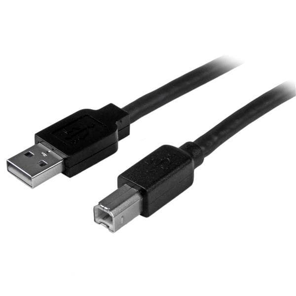 StarTech.com 15m Active USB 2.0 A to B-kabel - Hane/Hane - USB-skrivarkabel 1x USB A / 1x USB B - Svart