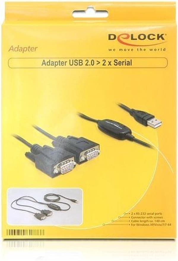 Delock - Adapter USB 2.0 - 2 x seriell