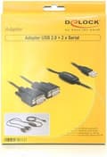 Miniatyrbild 3 av 8: Delock - Adapter USB 2.0 - 2 x seriell