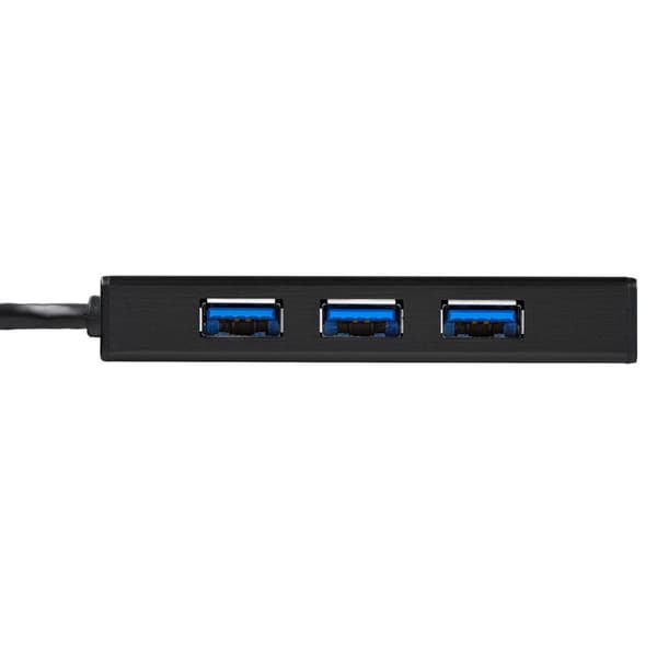 StarTech.com 3-porttinen kannettava USB3.0-keskitin Gigabit Ethernet -sovittimella NIC - Keskitin - 3 x SuperSpeed USB3.0 + 1 x 10/100/1000 - pöytäkon