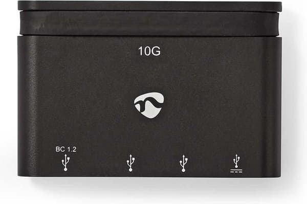 Nedis USB-adapter | USB 3.2 Gen 2 | USB-C™ hane | 2x USB-A / 2x USB-C™ | Nickelpläterad | Svart | Låda