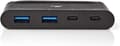 Miniatyrbild 2 av 8: Nedis USB-adapter | USB 3.2 Gen 2 | USB-C™ hane | 2x USB-A / 2x USB-C™ | Nickelpläterad | Svart | Låda