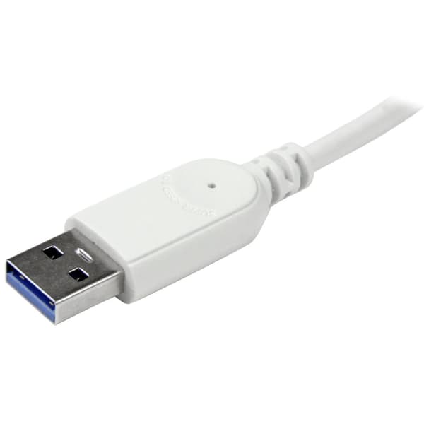 4 Portable Compact USB 3.0 Hub med integrerad kabel - aluminium