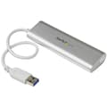 Miniatyrbild 2 av 5: 4 Portable Compact USB 3.0 Hub med integrerad kabel - aluminium