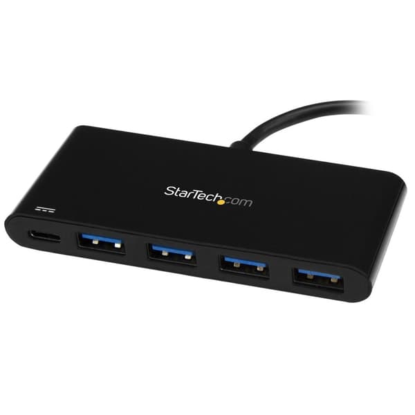 StarTech 4 Port USB C Hub med PD 2.0 - Hub - 4 x SuperSpeed USB3.0 - Desktop (HB30C4AFPD)