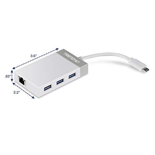 TRENDnet TUC-ETGH3 - Netværksadapter - USB-C - 1000Base-T x 1 + USB3.0 x 3 (TUC-ETGH3)