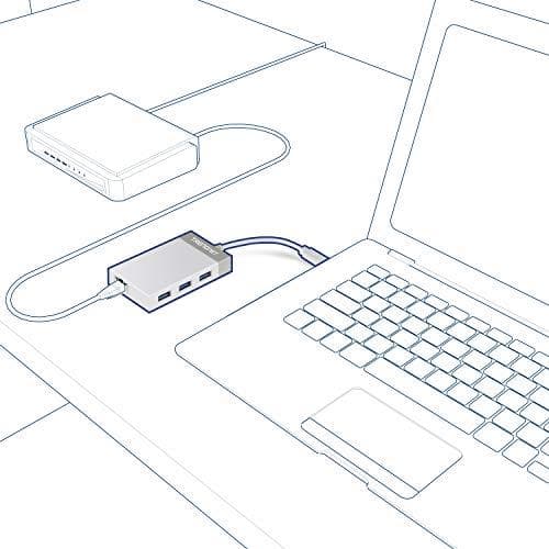 TRENDnet TUC-ETGH3 - Netværksadapter - USB-C - 1000Base-T x 1 + USB3.0 x 3 (TUC-ETGH3)