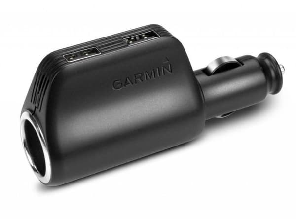 Garmin Multi-Car Charger (1x 12V/2x Hurtigopladning USB) - Højhastighedsoplader - Sort