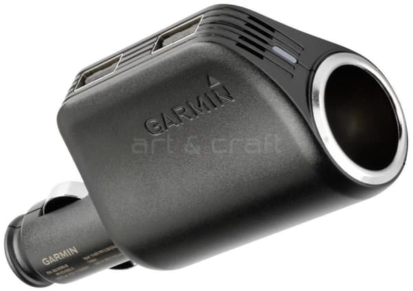 Garmin Multi-Car Charger (1x 12V/2x Hurtigopladning USB) - Højhastighedsoplader - Sort