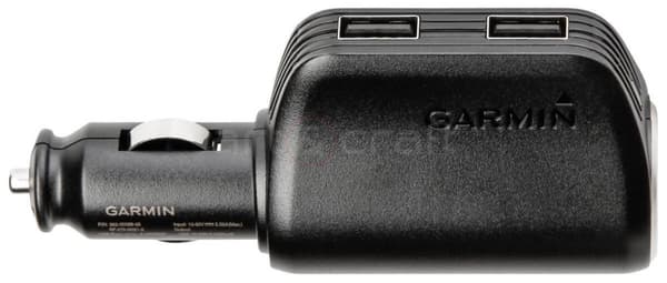 Garmin Multi-Car Charger (1x 12V/2x Hurtigopladning USB) - Højhastighedsoplader - Sort