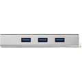 Miniatyrbild 5 av 6: 3-portars bärbar aluminium USB 3.0-hub med Gigabit Ethernet-nätverksadapter integrerad kabel