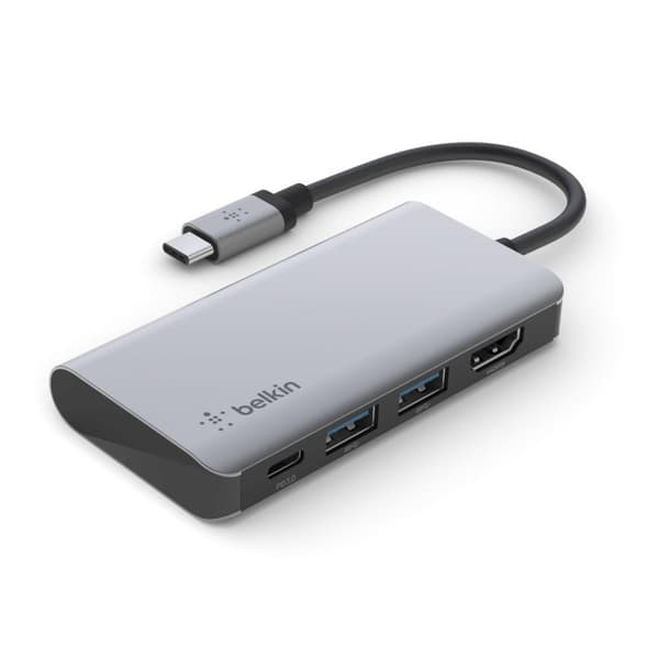 Belkin CONNECT USB-C 4-i-1 multiportadapter AVC006btSGY (AVC006BTSGY)